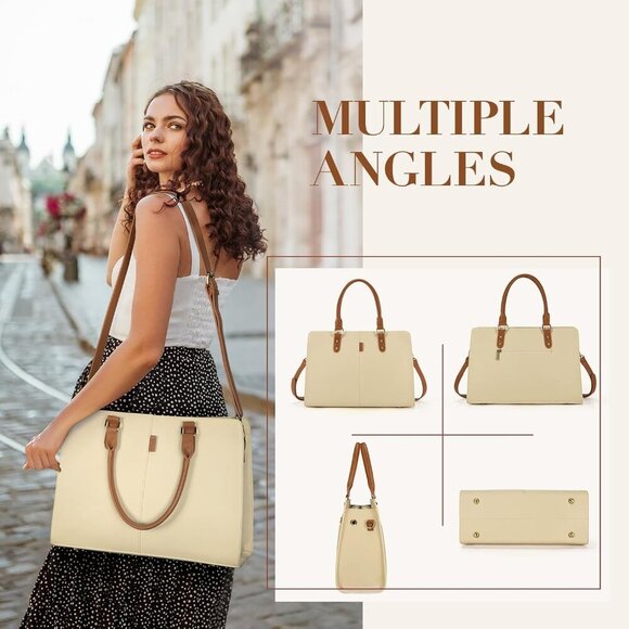 Laptop Tote Bag Laptop Bag 15.6 inch Work Shoulder Briefcase Computer Messenger - Picture 7 of 7